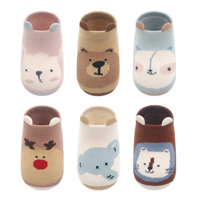 24 Autumn/Winter Cartoon Boys and Girls Anti slip Ship Socks Infant Floor Socks Learning Step Socks New Design for Girls