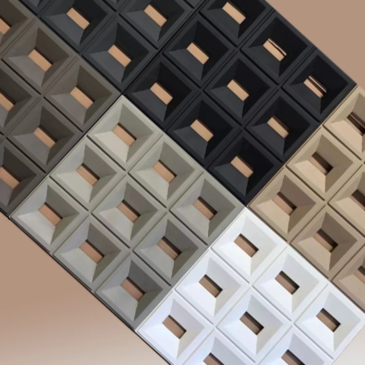 Modern Design Polyurethane Cement Block 3d Wall Panel And Decorative Partition For Hotels Abs Hollow Brick Form