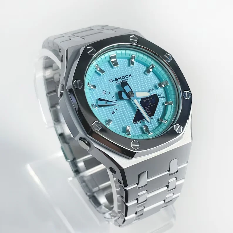 HOT selling purple 4th GA2100/2110 casioak Watch Case DIY Stainless Steel Watch Strap for GSHOCK Mod