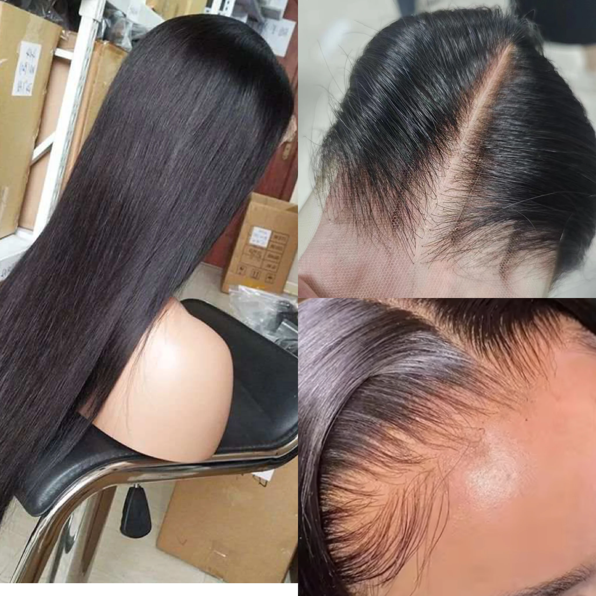 Wholesale Cuticle Aligned Raw Hair Human Wigs Double Drawn 13x4 Lace Frontal Vietnamese Hair Straight Virgin Human Hair Wigs