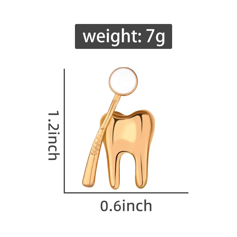 2023 Pins Fashion Tooth Shape Cute Medical Brooch Pin for Doctor Nurse Lapel Backpack Badge Pins Jewelry Gift Accessories