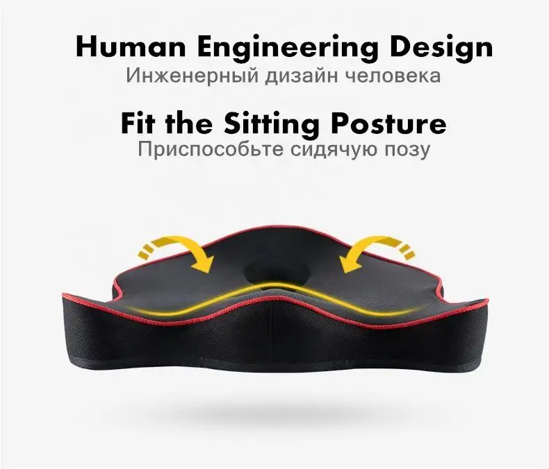 Coccyx Cushion Seat Cushion for Office Chair Cushions Sitting Pads Memory Foam Support for Office Chair Wheelchair Car Home