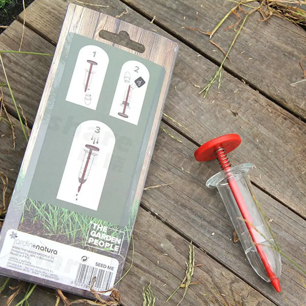 Mini Sowing Seed Dispenser Syringe Seeder Garden Seeding Sower Gardening Manual Pot Flowers Fruit Trees Grasses Planter Tools