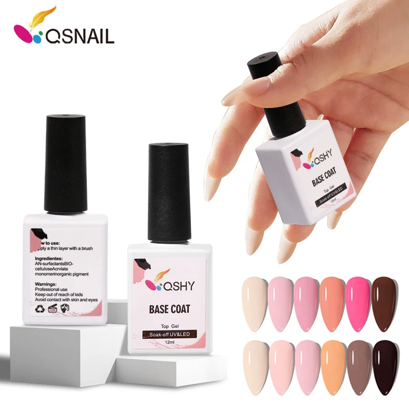 Gel Base Coat No Wipe Top Coat Base Coat Soak off UV LED Drying Long Lasting Shiny Nail Varnish