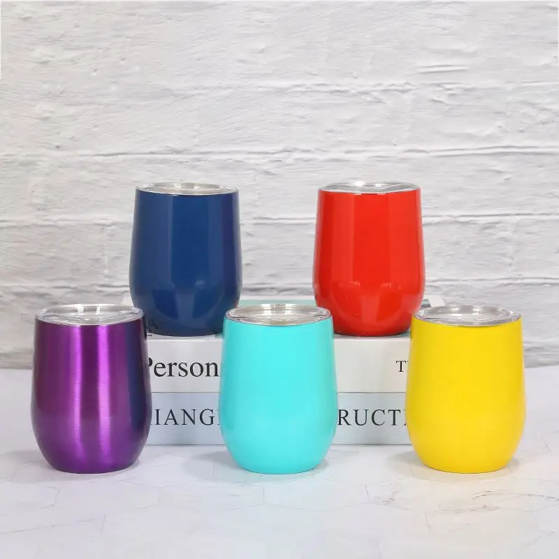 Wine Tumblers With Custom Logo Pottery Mug Double Wall Lid And Straw Walled Vacuum Coffee Mugs Beer Cup 8/12/16Oz