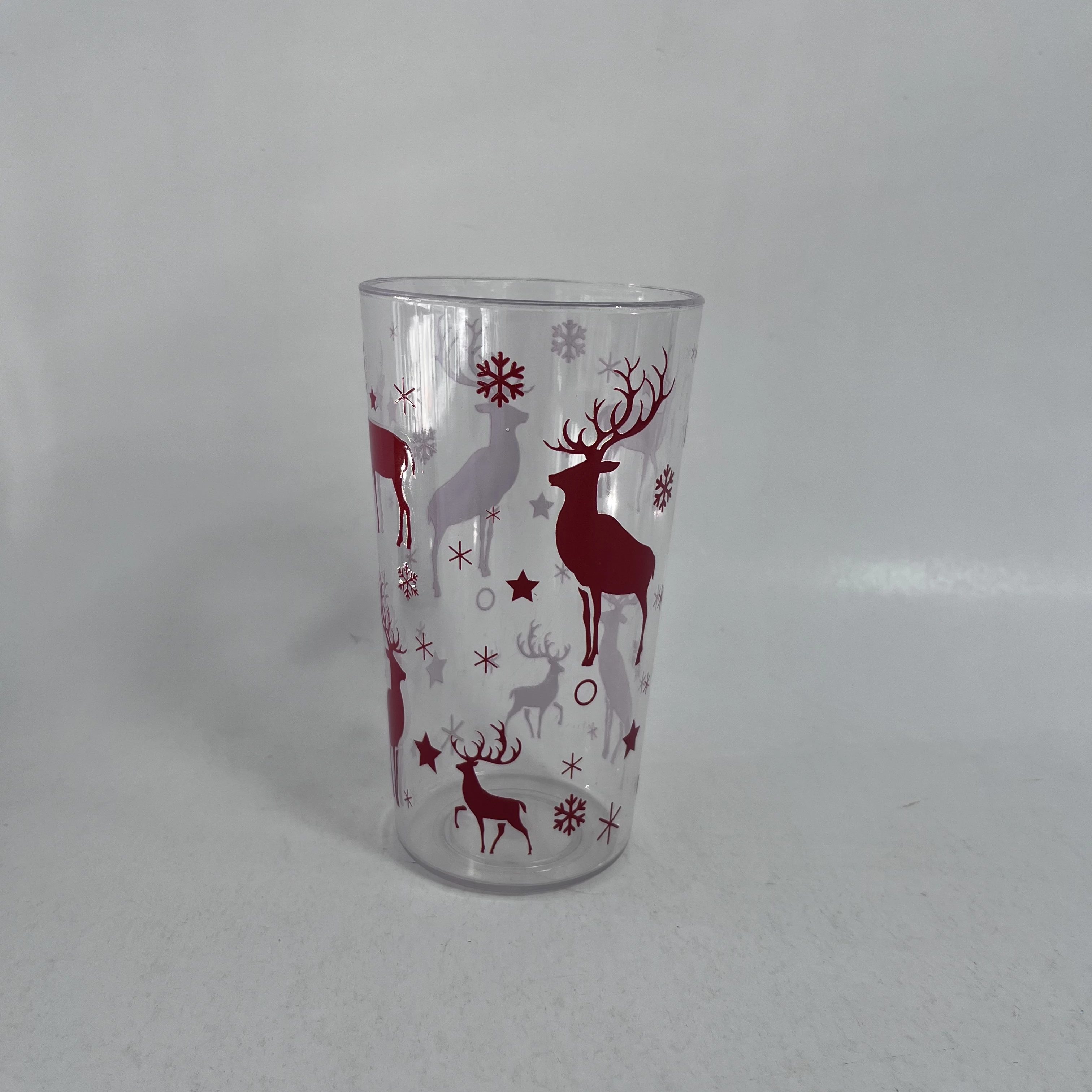 Can Customize Various Color LOGO Round Cup Plastic PS Matte Cup BPA-free Plastic Glass