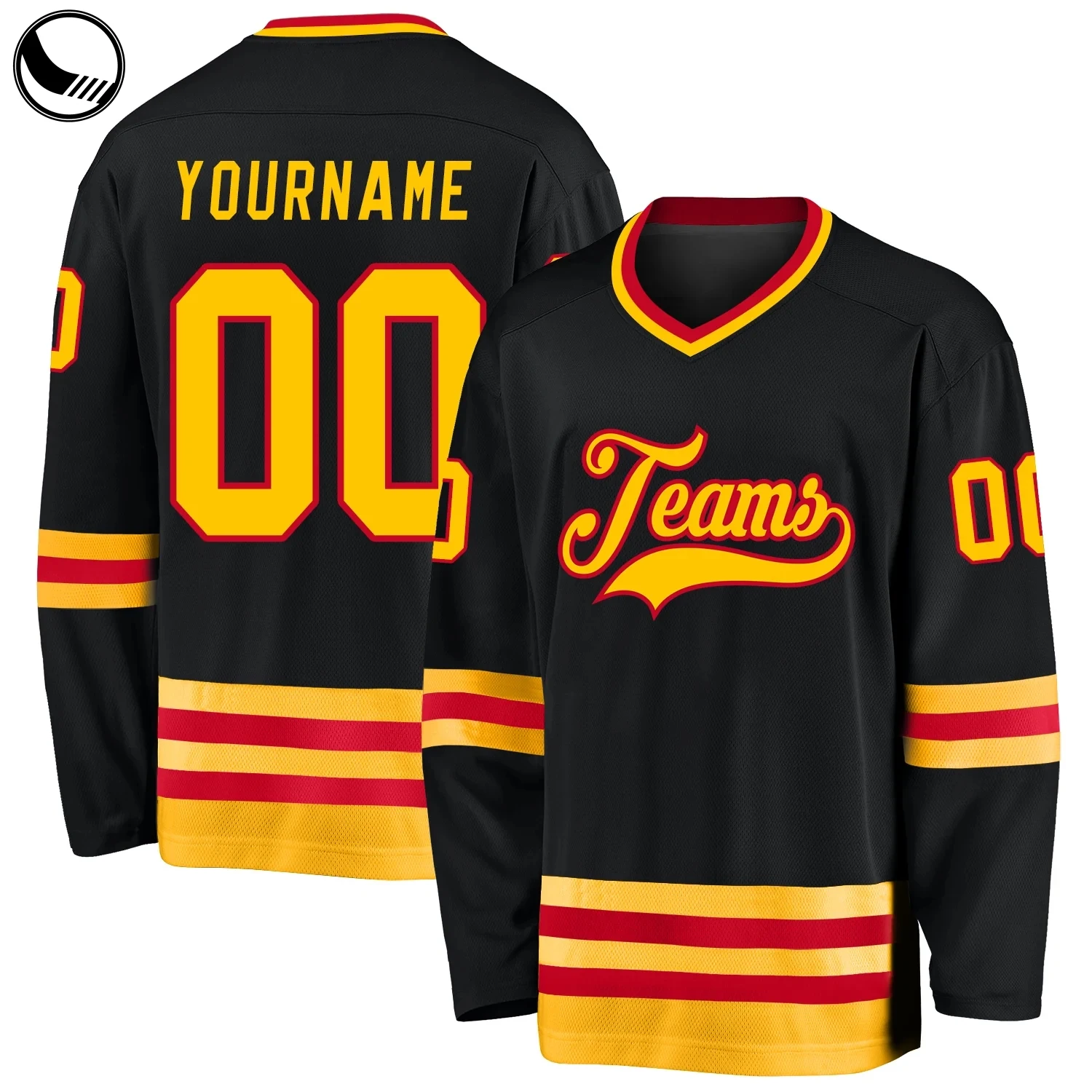 High Quality wholesale blank custom embroidery hockey jersey with name and number