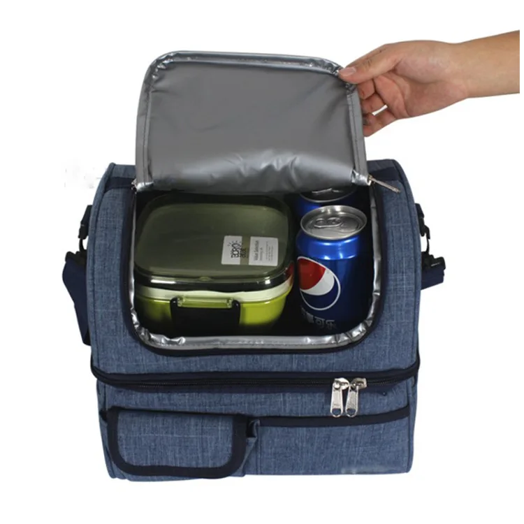 Студенческая сумка для ланча на одно плечо хранения тепла дорожная Портативная пикника с настраиваемым логотипом
