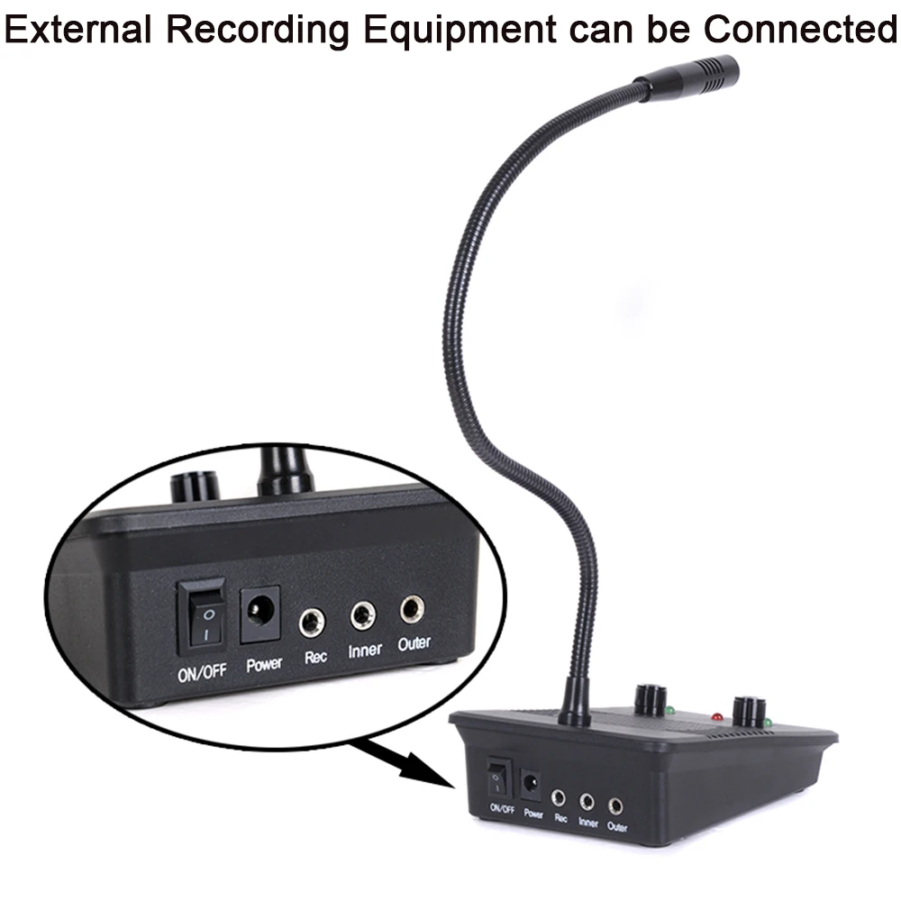 CATEL Window Intercom 3W Anti-interference interphone Bank Counter System Dual-Way Intercommunication Microphone