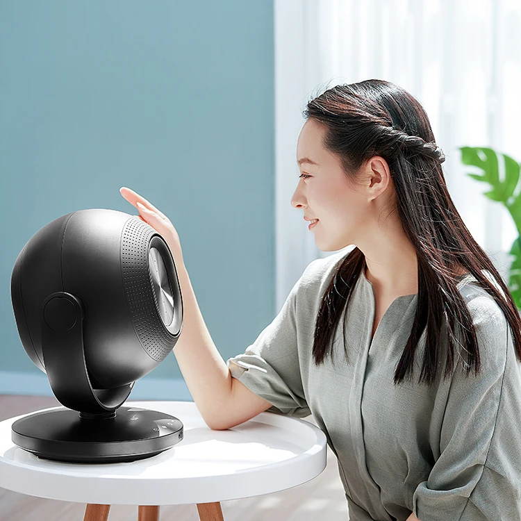 Smart Home Appliance Electric Bladeless Table Fan Timing Digital Display Air Circulating Fan With Remote Control