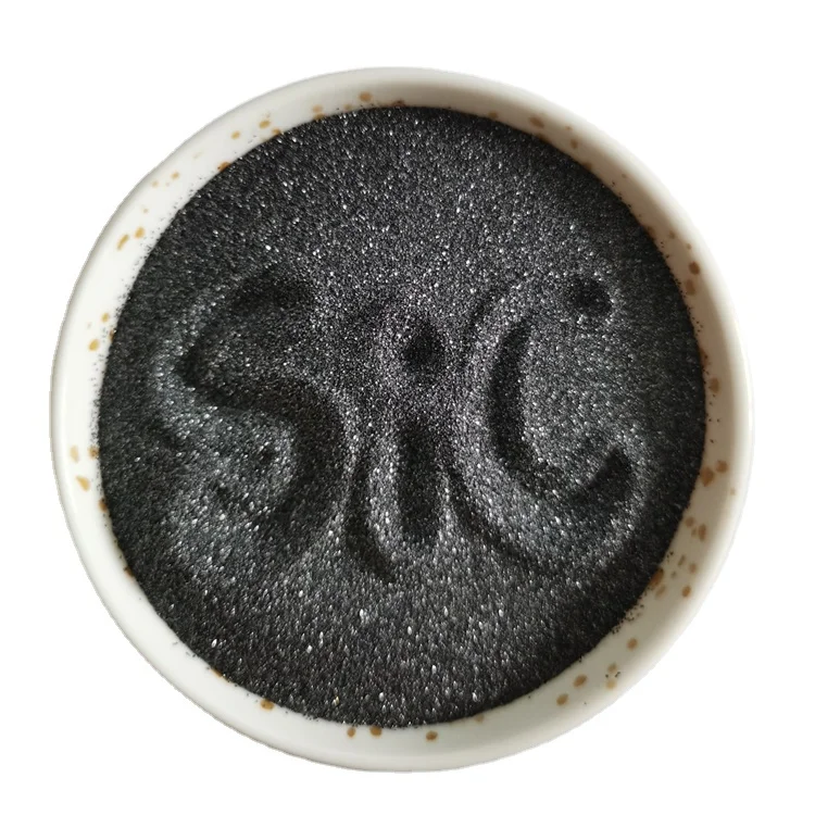 2021 factory direct high quality glass polishing black silicon carbide powder high quality sic 24 mesh for jewellery polishing