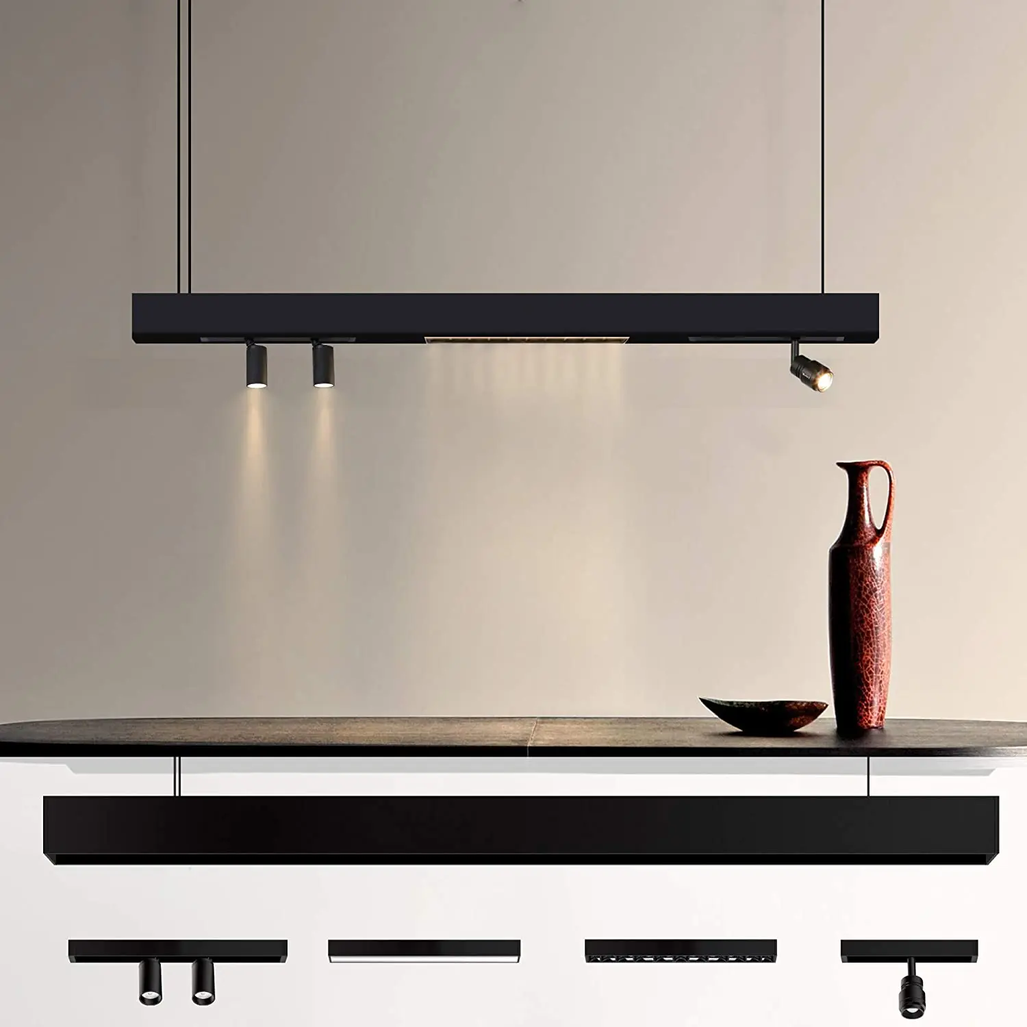 2 Circuit Linear Light High Cri 3000k 4000k Rotatable 355 Degree Led Track Light Square 12w Cob