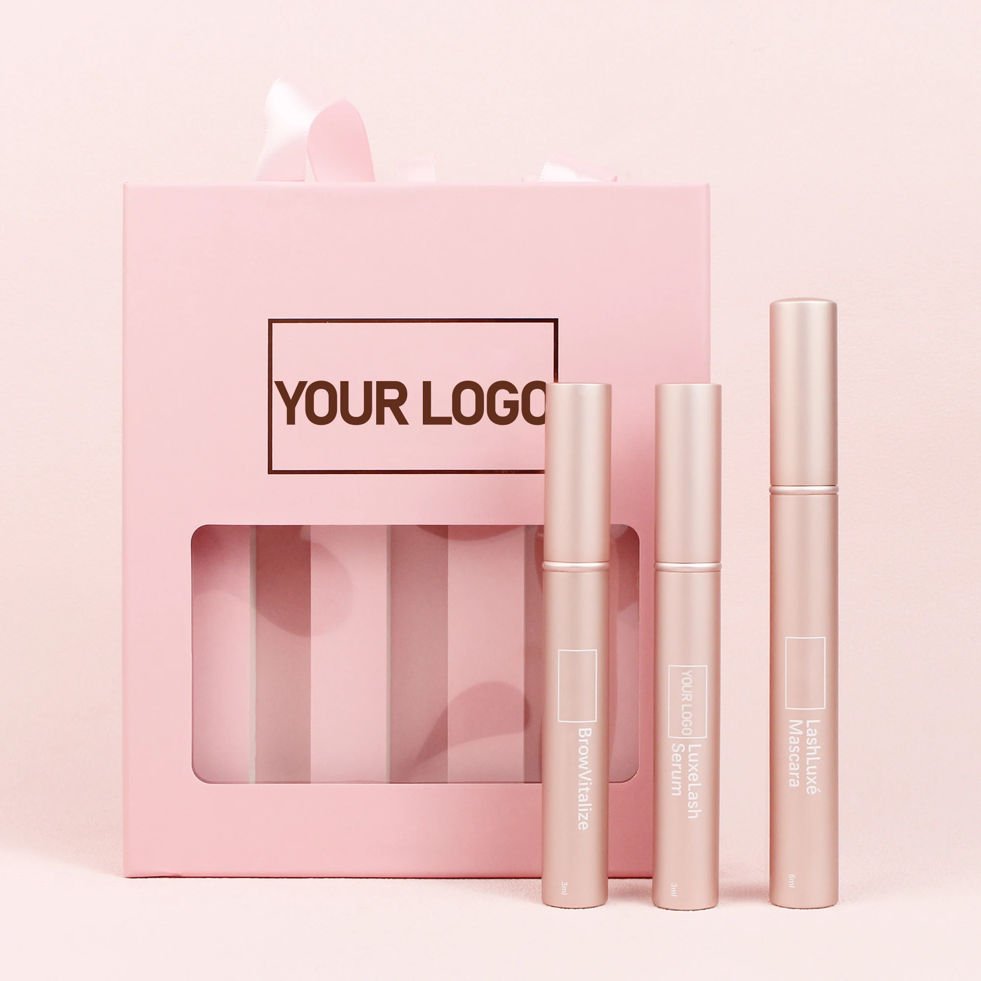 wholesale Laboratory test 2-4 weeks vegan castor oil eyelash serum hormone-free eyebrow serum liquid lash serum growth kit