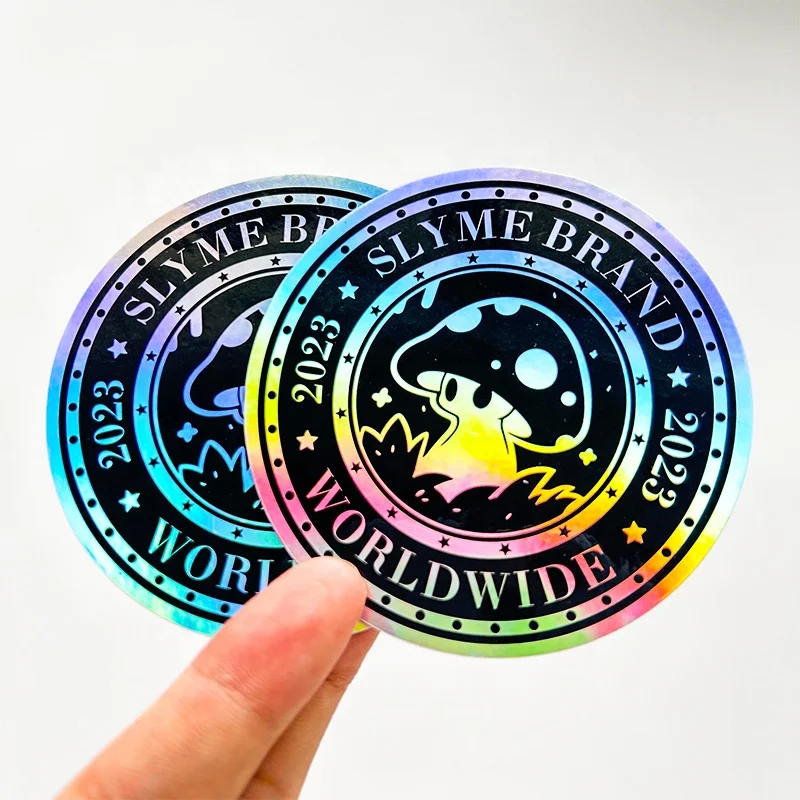 Good Selling Custom UV Protective Waterproof Matte Glossy Film Laser Stickers Outdoor Bike Laptop Die Cut Hologram Stickers