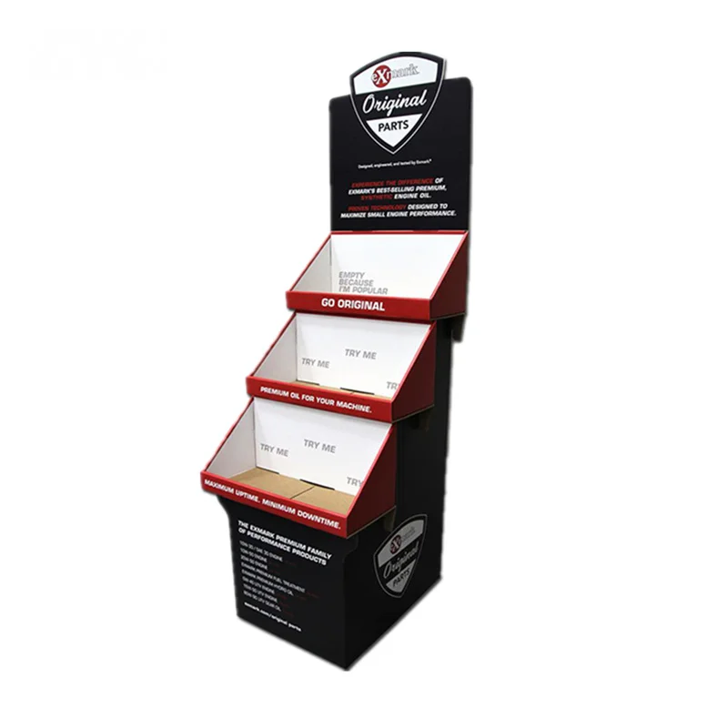 Custom Print Promotional Cardboard Display Stand POP Floor Standing Paper Shelf Display Rack for Energy Drinks
