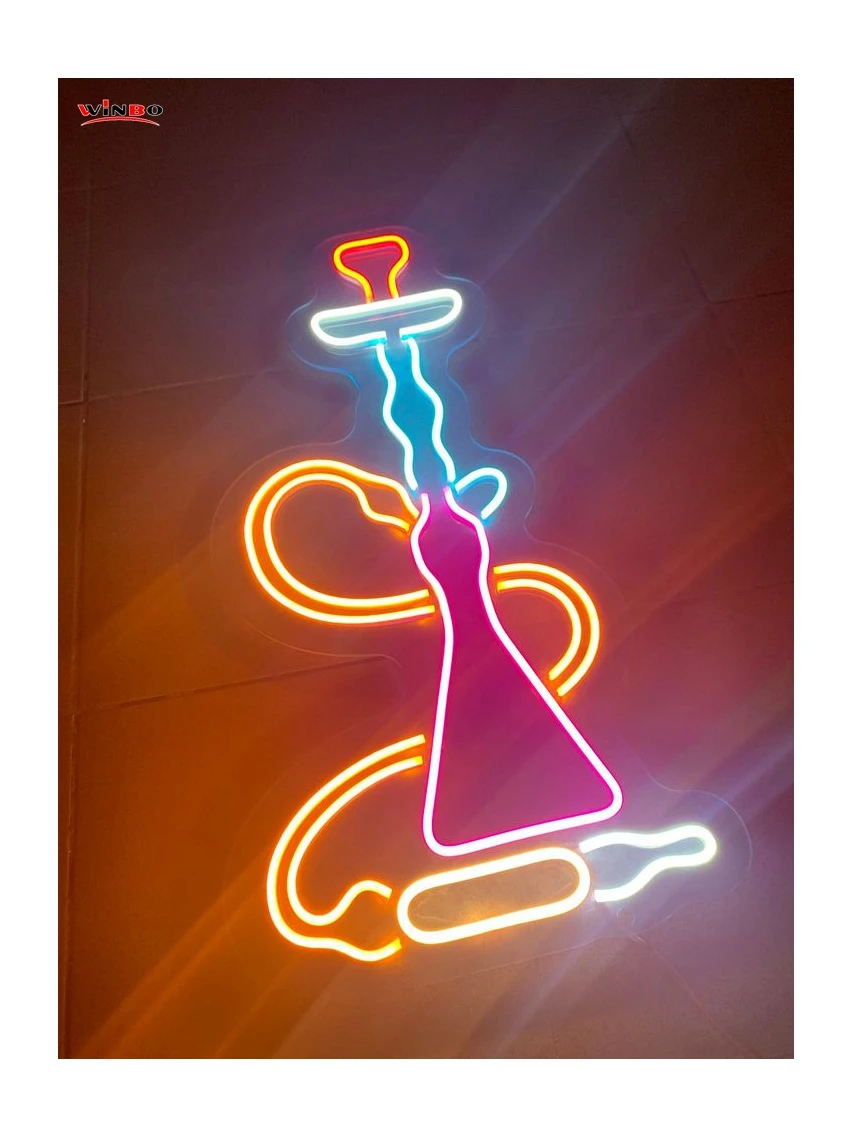 Winbo ODM/OEM NO MOQ Happy birthday letters Custom led Light Neon Sign hookah neon signs