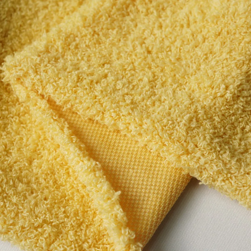 Hot sale sherpa fleece fabric plush boucle curly fabric super soft felt shu velveteen fabric for Pajamas Sleepwear garnment