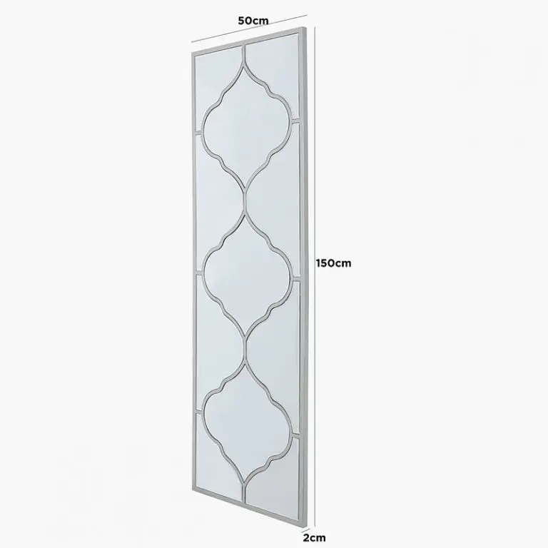 Luxury large Moroccan Mirrored Silver Vertical Wall Mirror for Home Decor Gift Living room Bedroom Bathroom Hallway entryway