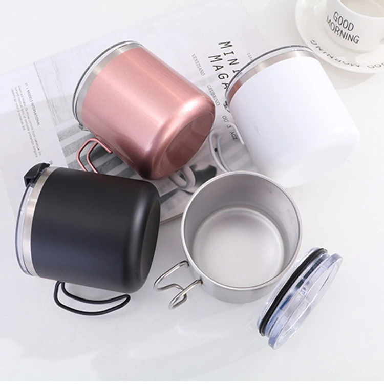 2023 Hot Selling Double Layer 304 Stainless Steel Tumbler Wholesale creative Mug Stainless Steel Coffee Mugs With Handle