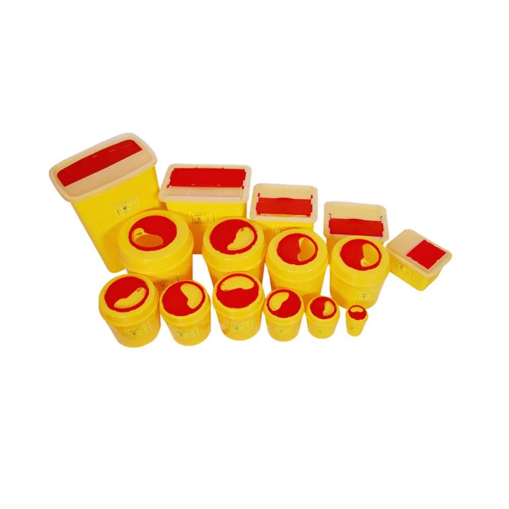 Medical PP Plastic Safety Box Biohazard Needle Syringe Bin Disposable Sharps Container