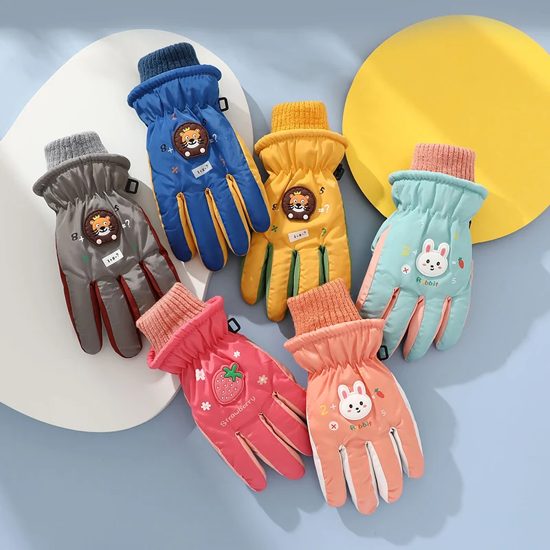Детские зимние велосипедные термоперчатки для маленьких девочек
