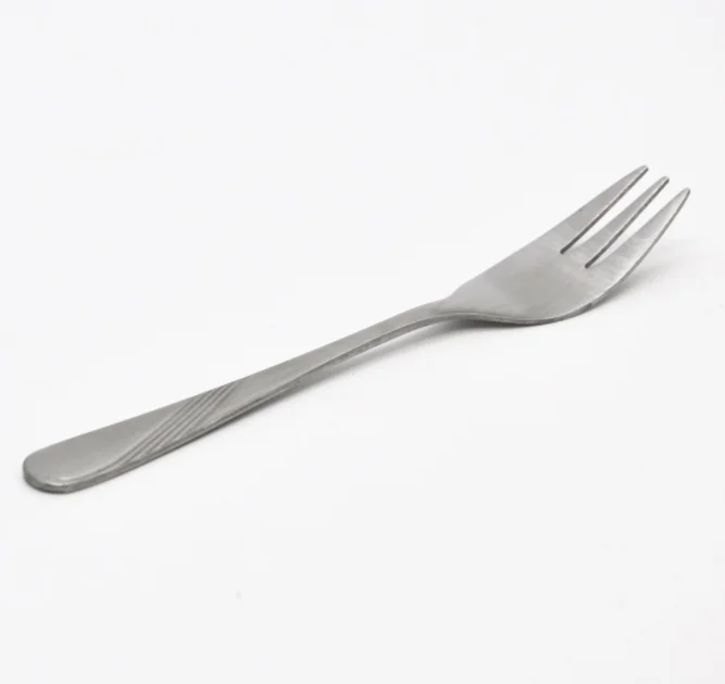 DFC114  food contact safe  Stock for wholesales and Customized Stainless steel  oyster fork  3 teeth Fruits fork customized logo