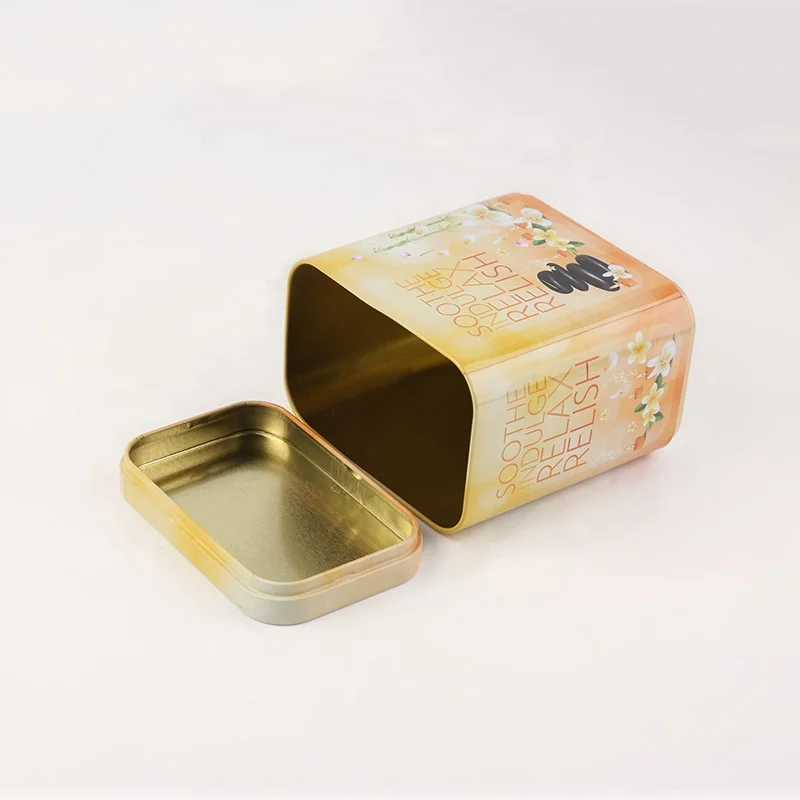 Classic high rectangle tea metal tin packaging boxes inner plug lid tin boxes for tea