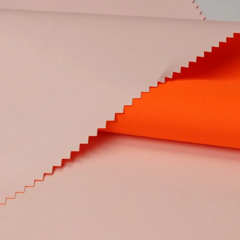 100% POLY 300D Dty Oxford Transfer TPU Plain Fluorescent orange for Outdoor fire-fighting clothes