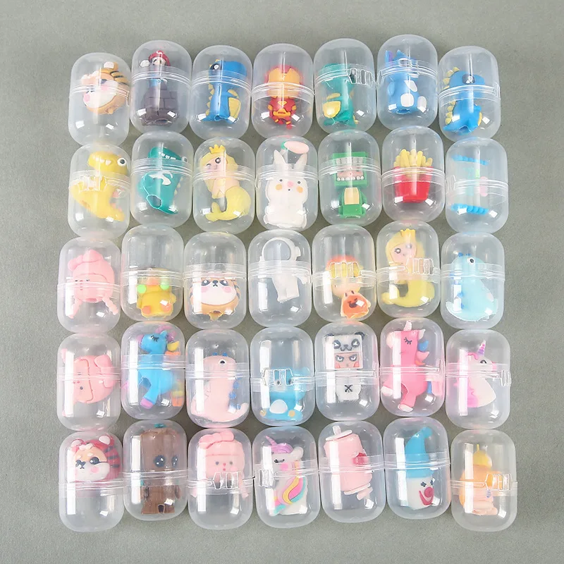 Mixed Custom Eco-friendly Cheap Small Plastic Capsule Toys Surprise Egg Capsule Egg box Toy For Vending Machine