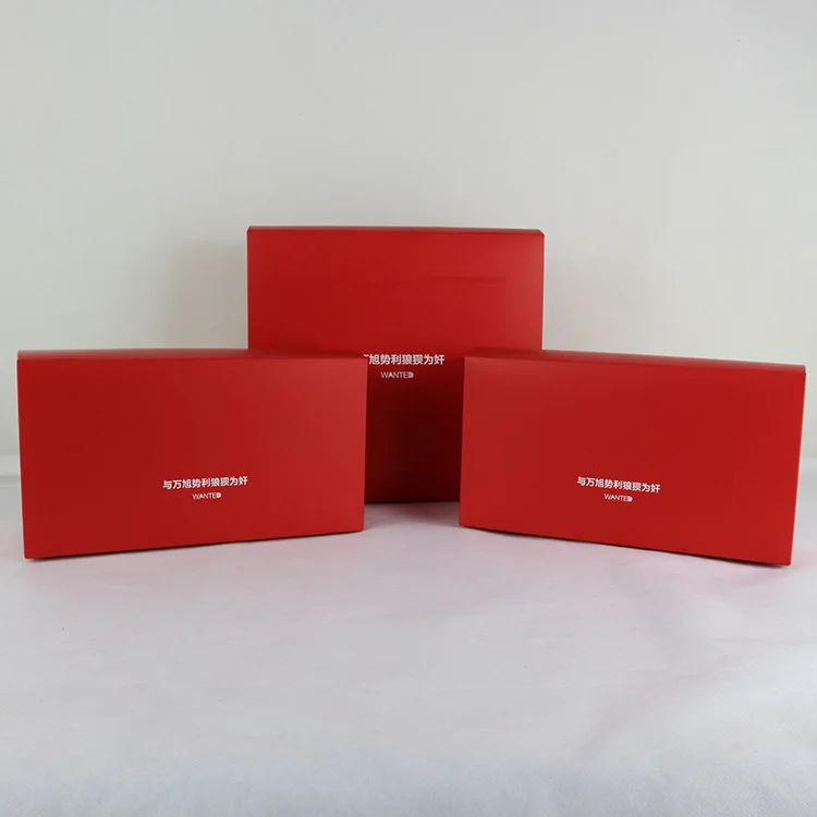 Custom Printing Color 400G Red Paper Cardboard Folding Box With Logo Printed