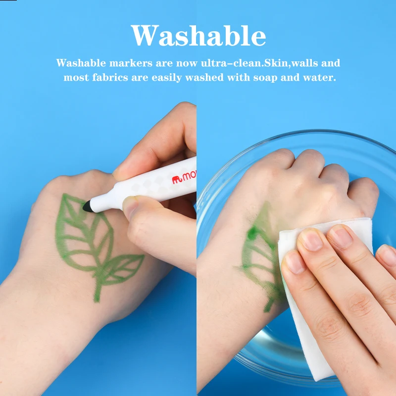 Mobee P-605 24colors washable marker water based art kit children non toxic art sketch pen kids colorful washable marker