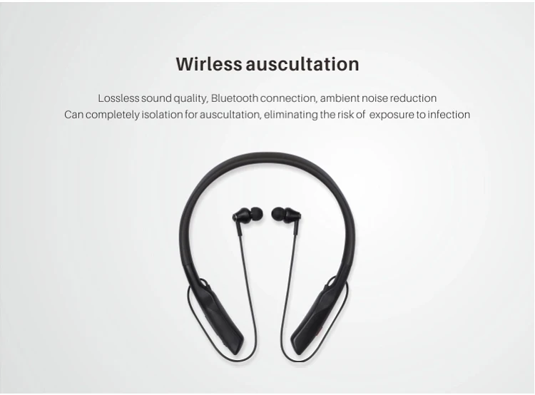 Non-contact medical digital stethoscope portable handheld rechargeable electronic stethoscope with battery