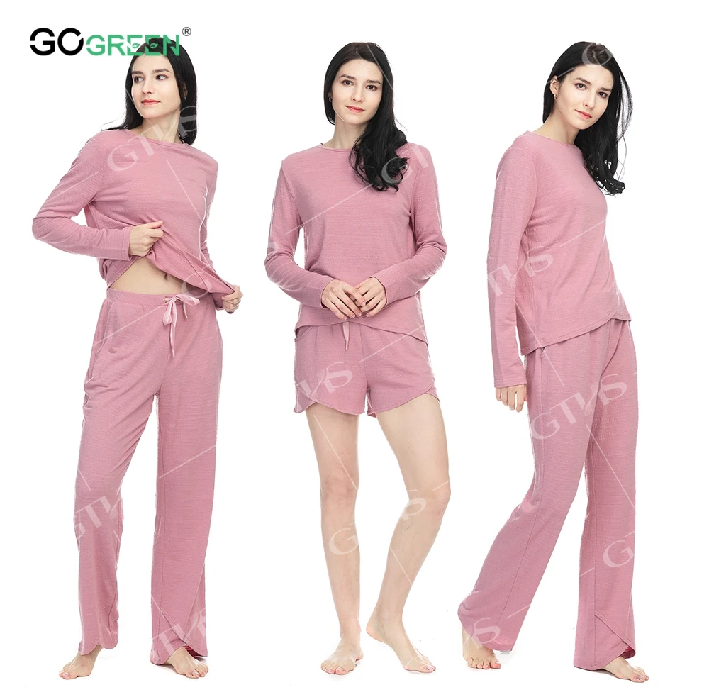 Minimalism Pink Comfortable And Elastic Two-Pieces Sleepwear Cotton Sleepwear