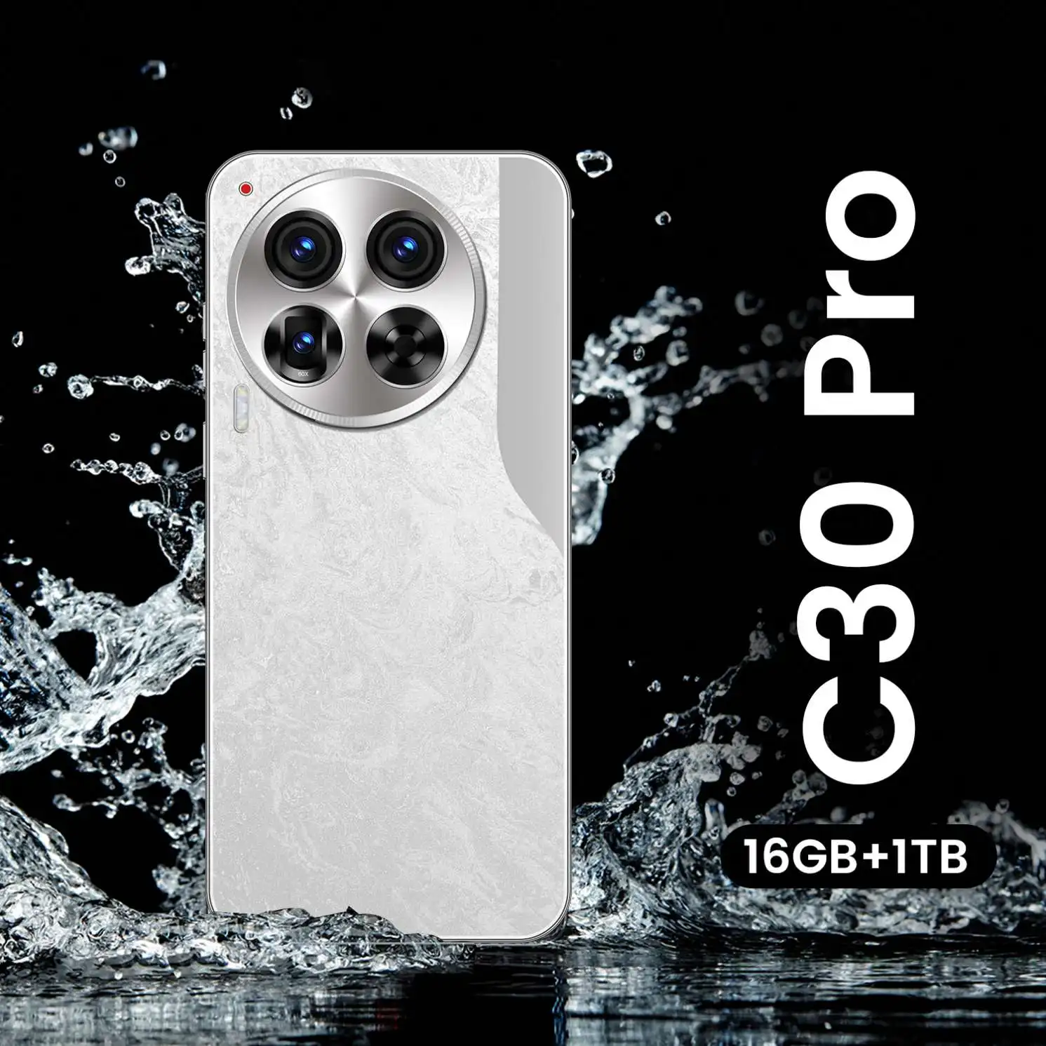 2024 смартфон C30 Pro 6 54 '2K Android 3500 мАч Глобальный игровой телефон с двумя SIM-картами 256GB ROM LTE/CDMA 3G & 4G мобильный