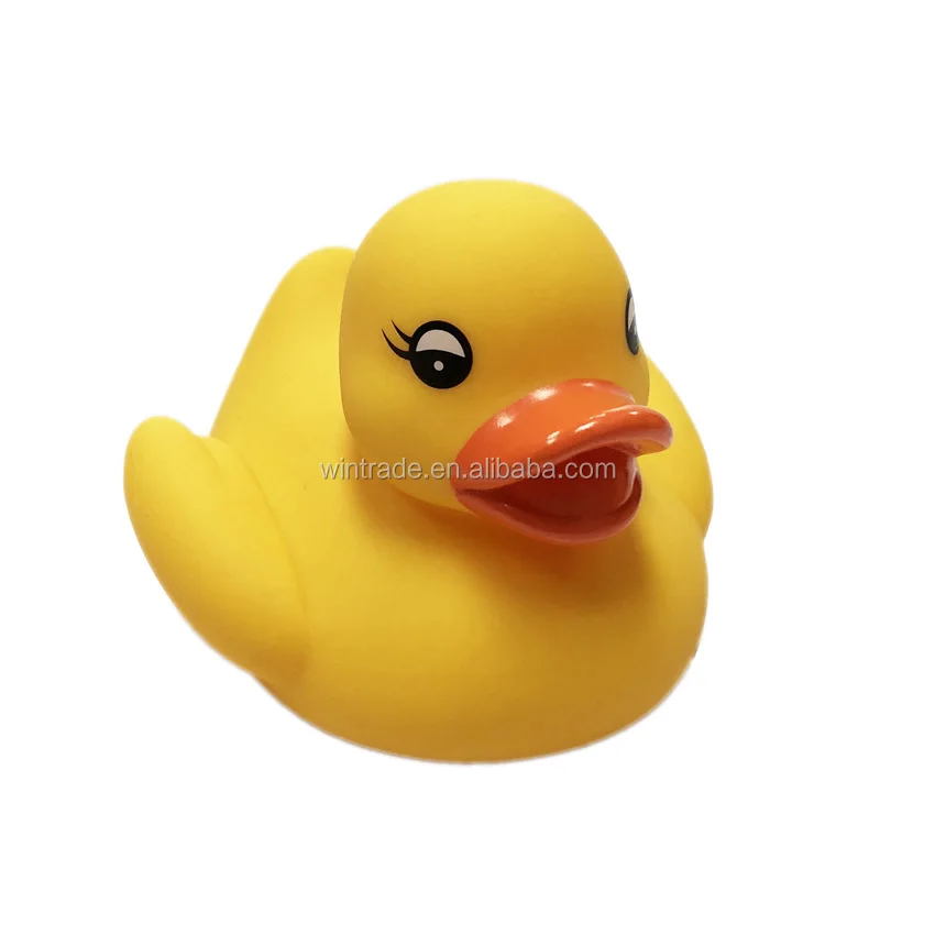 10cm yellow rubber pvc race duck flow upright bath toy for Club event carnival gift
