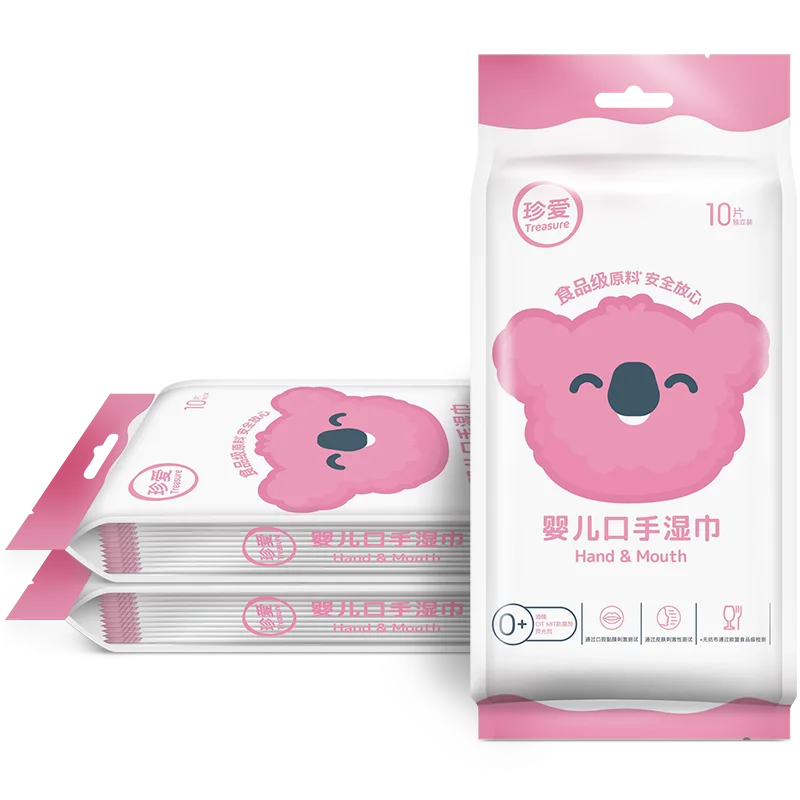 
Alcohol Free No CIT MIT Single Packed Wipes 10pcs Individual Baby Wipes 