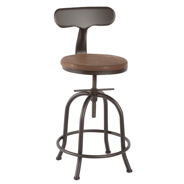 Wholesale China Stackable modern bar stools Vintage Industrial Dining Iron Metal Cafe Restaurant Metal base Chair