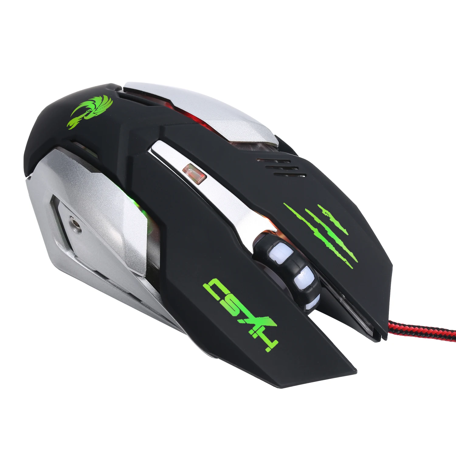 S100 gaming mouse with 7 bright colors LED backlit and ergonomics design for comfortable touch, long-term use without fatigue