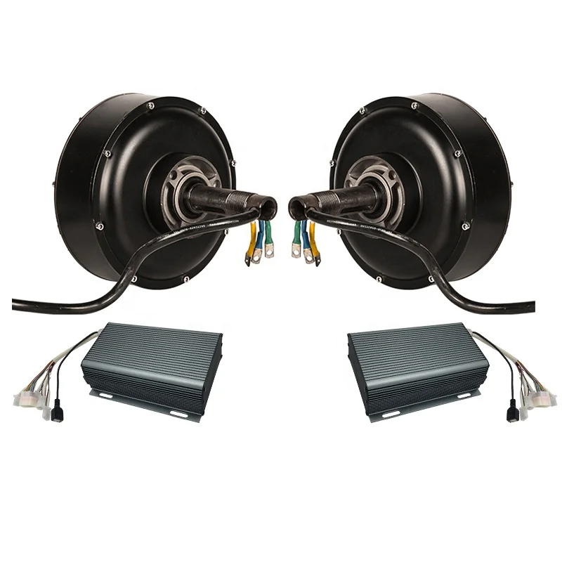 3000w 60kph 2wd Dual Hub Motor With 100A BLDC Controller Kits For Electric Atv Car