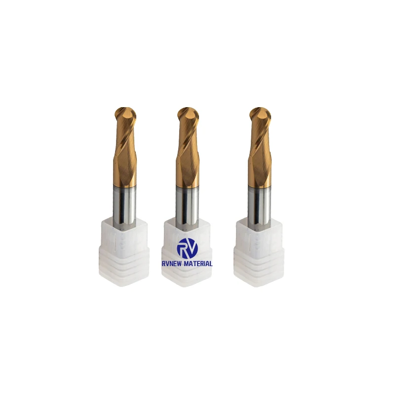  2Flutes 45HRC solid carbide milling cutter ball nose end mill tungsten