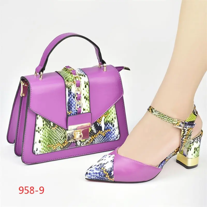 Queency  Wholesale Customization High Heel 7.5 CM Italian Women Shoes Matching Bag On Daily Life