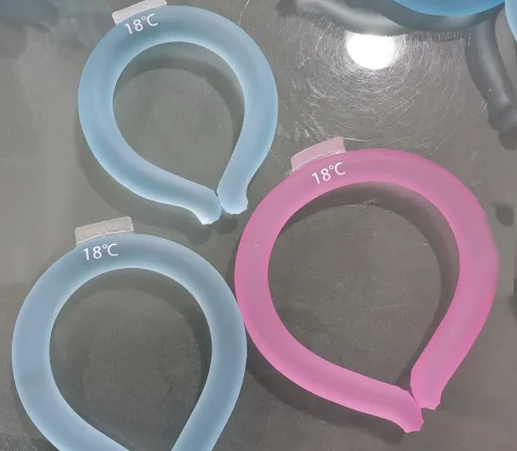 Trending New Arrivals 2024 Customized PCM/TPU Wearable Neck Cooling Tube Phase Change Material Cooling Cushion Pad