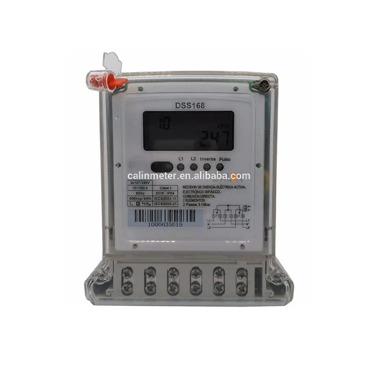Two Phase Three Wire Electronic Electric Electricity Energy Meter Power Meter Kwh Meter Watt-hour Meter