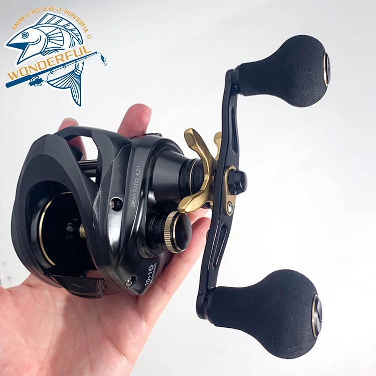 Wonderful China Supplier In Stock 10+1BB 6.3:1 Gear Ratio Aluminium Alloy 12.5kg Max Drag Power Baitcasting Fishing Reel