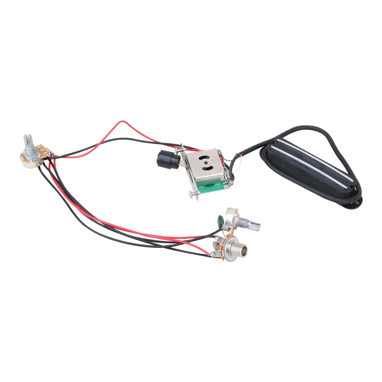 Customized 2 Band EQ Prewired Wiring Harness Electric Guitar Dual Rail Pickup Circuit Kit