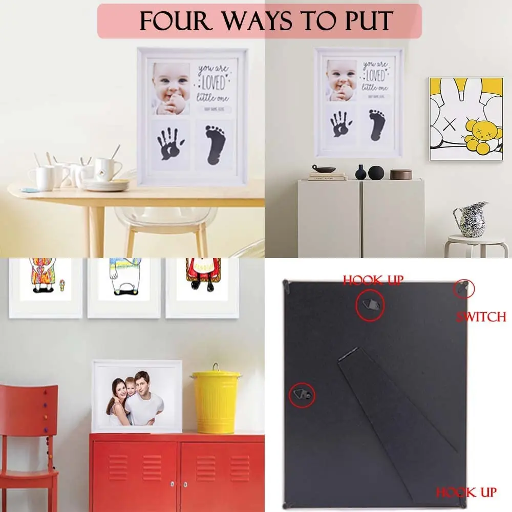 New Baby Footprint and Handprint Craft Ink Pad for Gift Fabric Wood Paper Love Letter Board Memory Frame Kit