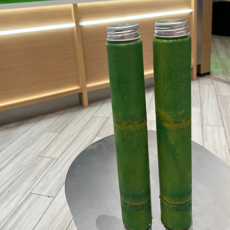 Hot sale transparent Tall long thin round plastic bottle 300ml 500ml juice bottle for beverage packing