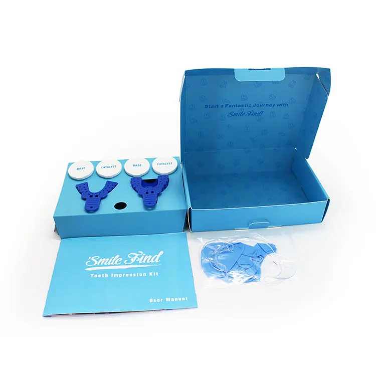 White/Transparent Jar Mouth Plastic Trays Grillz Gold Teeth Mold Kit Silicone Dental Putty Dental Impression Kit Material Putty