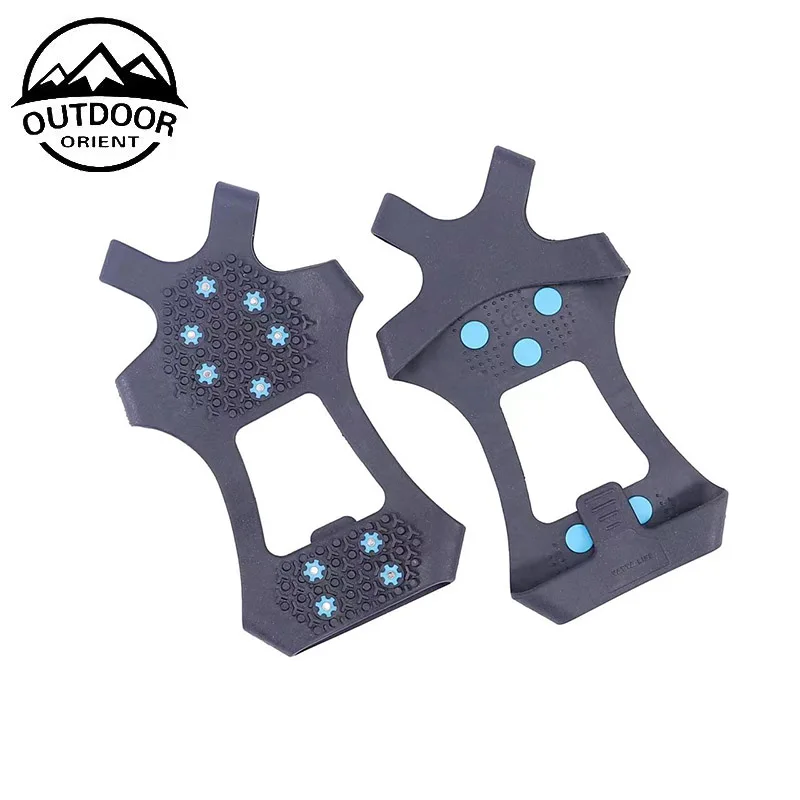 hot selling 12 Teeth Anti Slip Snow hiking crampons Climbing Ice Grips Ice Crampons Spikes Boots Shoes Safe