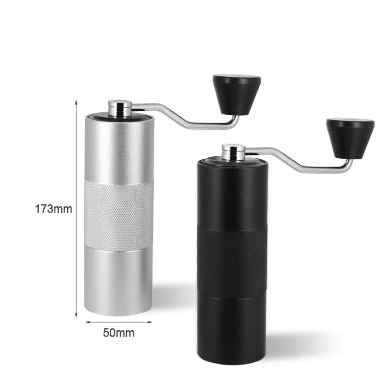 Al-alloy Body  stainless Steel Burr Grinding Coffee Bean Grinders Manual Coffee Grinder
